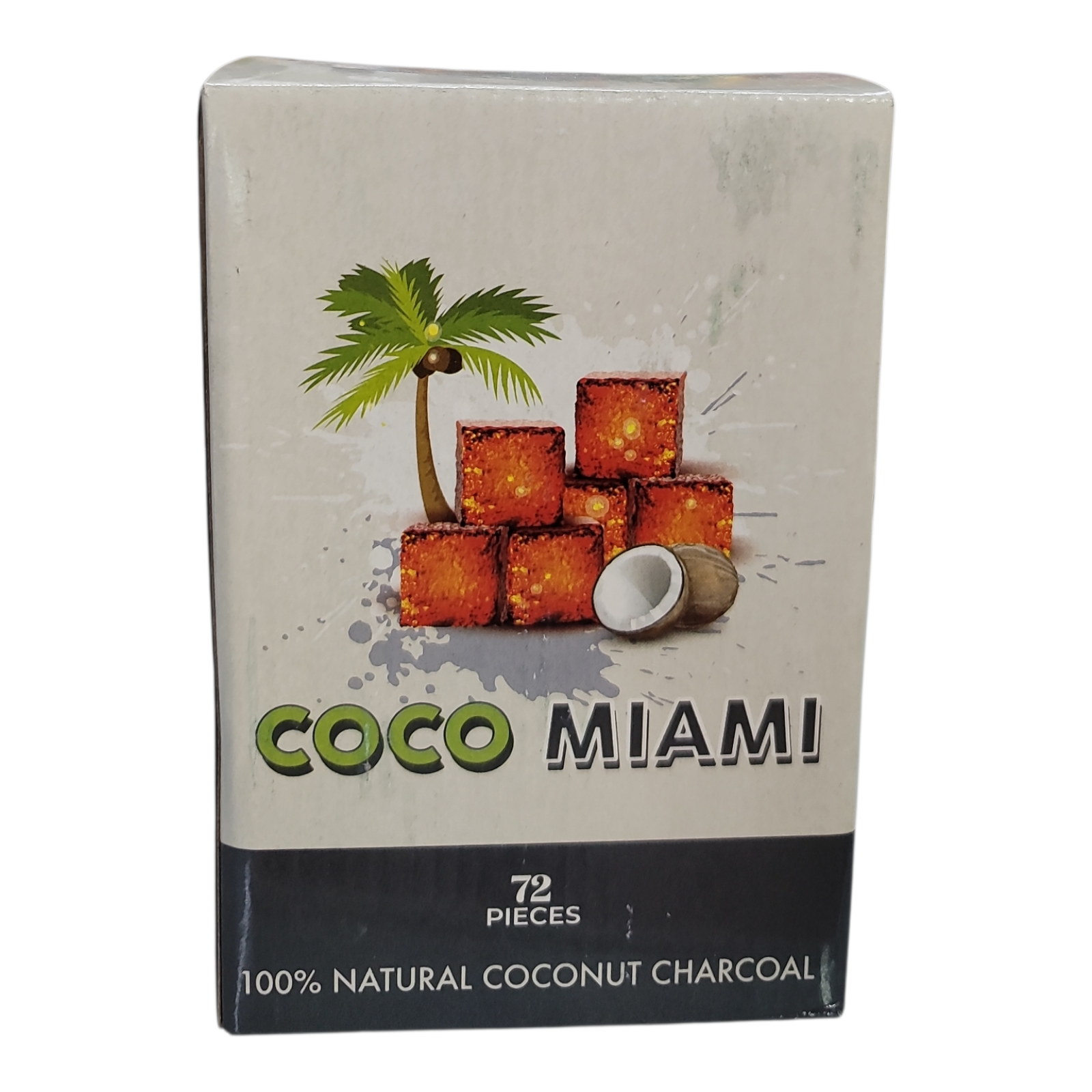 Coco Miami 100% Natural Coconut Charcoal (72 Pieces)