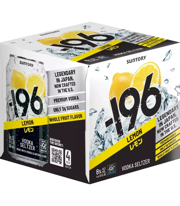 -196 Lemon Vodka Seltzer (4pk X 355ml) Cans