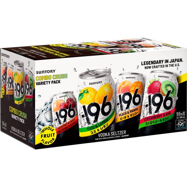 -196 Vodka Seltzer Combo Crush Variety Pack (8pk X 355ml) Cans