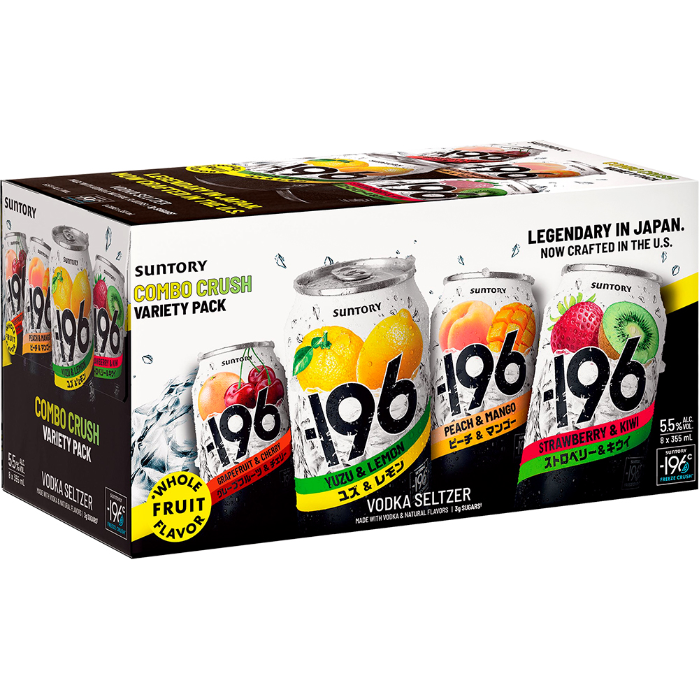 -196 Vodka Seltzer Combo Crush Variety Pack (8pk X 355ml) Cans