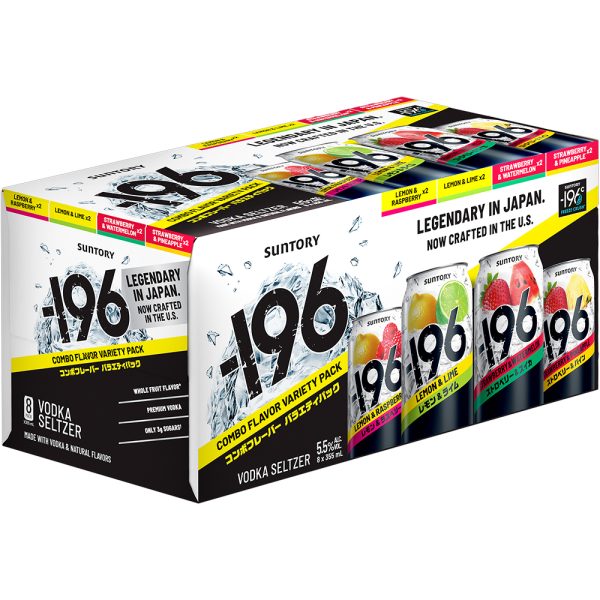 -196 Vodka Seltzer Combo Flavor Variety Pack (8pk X 355ml) Cans