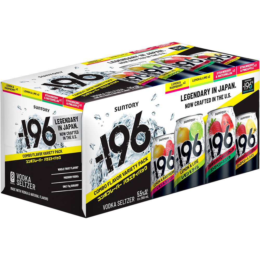 -196 Vodka Seltzer Combo Flavor Variety Pack (8pk X 355ml) Cans