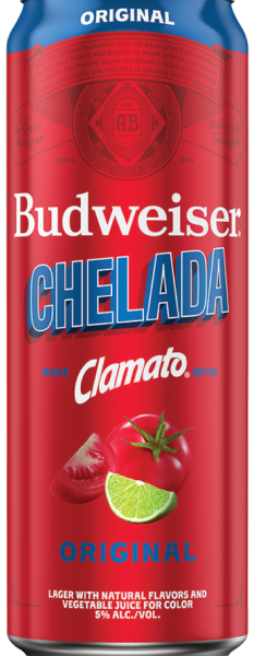 Budweiser Chelada with Clamato Lager Beer LA Original 25oz Can
