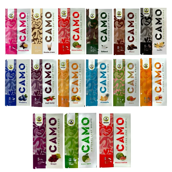 CAMO Self-Rolling Natural Leaf Wraps 125mm wraps