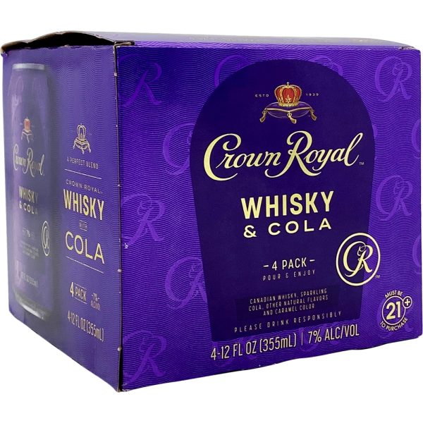 Crown Royal Whisky & Cola (4pk X 12oz) Cans