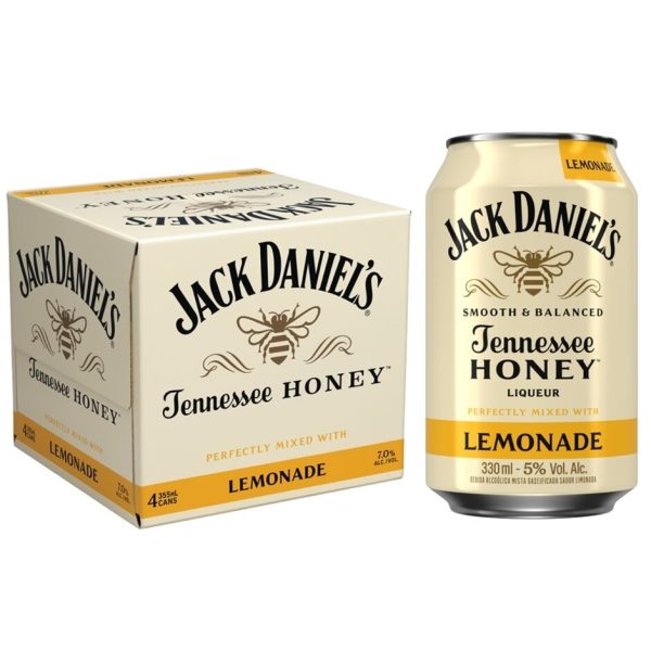 Jack Daniel's Honey Lemonade Cocktails (12oz X 4pk) Cans