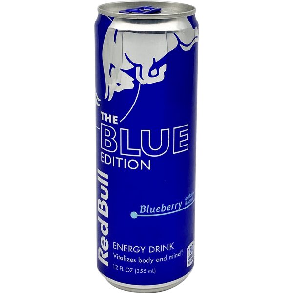 Red Bull Blue Edition Energy Drink, Blueberry, 114mg Caffeine, 12 fl. oz. Can
