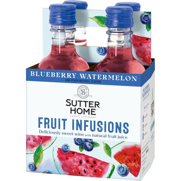 Sutter Home Fruit Infusions Blueberry Watermelon (187ml X 4pks) Bottle