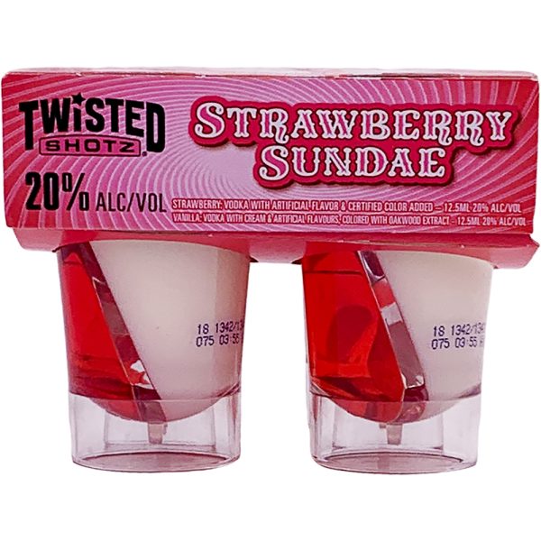 Twisted Shotz Strawberry Sunday (25ml X 4pk)